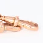 Antique 9Ct Rose Gold 58.6g Graduated Double Albert Watch Chain 16 1/2''
