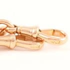 Antique 9Ct Rose Gold 58g Albert Watch Chain / Necklace With T-Bar 16''