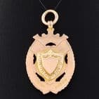 Antique 9Ct Rose Gold 7.4g Fob / Pendant / Medal c 1910