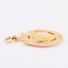 Antique 9Ct Rose Gold 7.4g Fob / Pendant / Medal c 1910