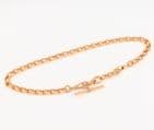 Antique 9Ct Rose Gold 71.3g Albert Watch Chain / Necklace With T-Bar 17 1/8''