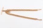 Antique Heavy 9Ct Rose Gold 110g Double Albert Watch Chain / Necklace 16 3/4''