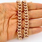 Antique Heavy 9Ct Rose Gold 110g Double Albert Watch Chain / Necklace 16 3/4''