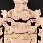 Antique Large 9Ct Rose Gold 15.8grams Fob / Pendant / Medal c 1898