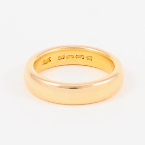 Antique  Solid 22Ct Gold 11.1g Wedding Ring / Band Ring