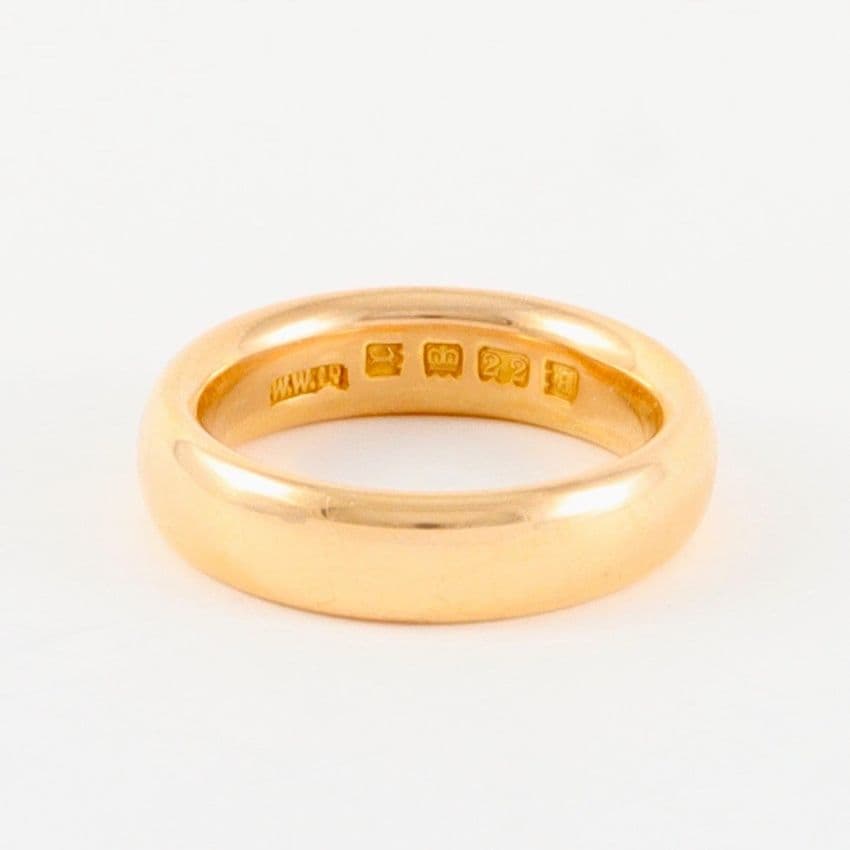 Antique  Solid 22Ct Gold 11.5g  Wedding Ring / Band Ring