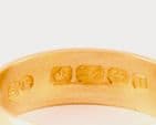 Antique Solid 22Ct Gold 4.2g Wedding Ring / Band Ring c 1912