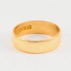 Antique Solid 22Ct Gold 4.2g Wedding Ring / Band Ring c 1912