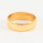 Antique Solid 22Ct Gold 4.2g Wedding Ring / Band Ring c 1912