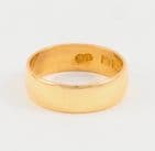 Antique Solid 22Ct Gold 4.2g Wedding Ring / Band Ring c 1912