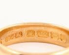 Antique Solid 22Ct Gold 5.5g Wedding Ring / Band Ring c 1908