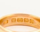 Antique Solid 22Ct Gold 6.7g Wedding Ring / Band Ring c 1919