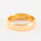 Antique Solid 22Ct Gold 6.7g Wedding Ring / Band Ring c 1919