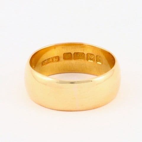 Antique Solid 22Ct Gold 9.0g Wedding Ring / Band