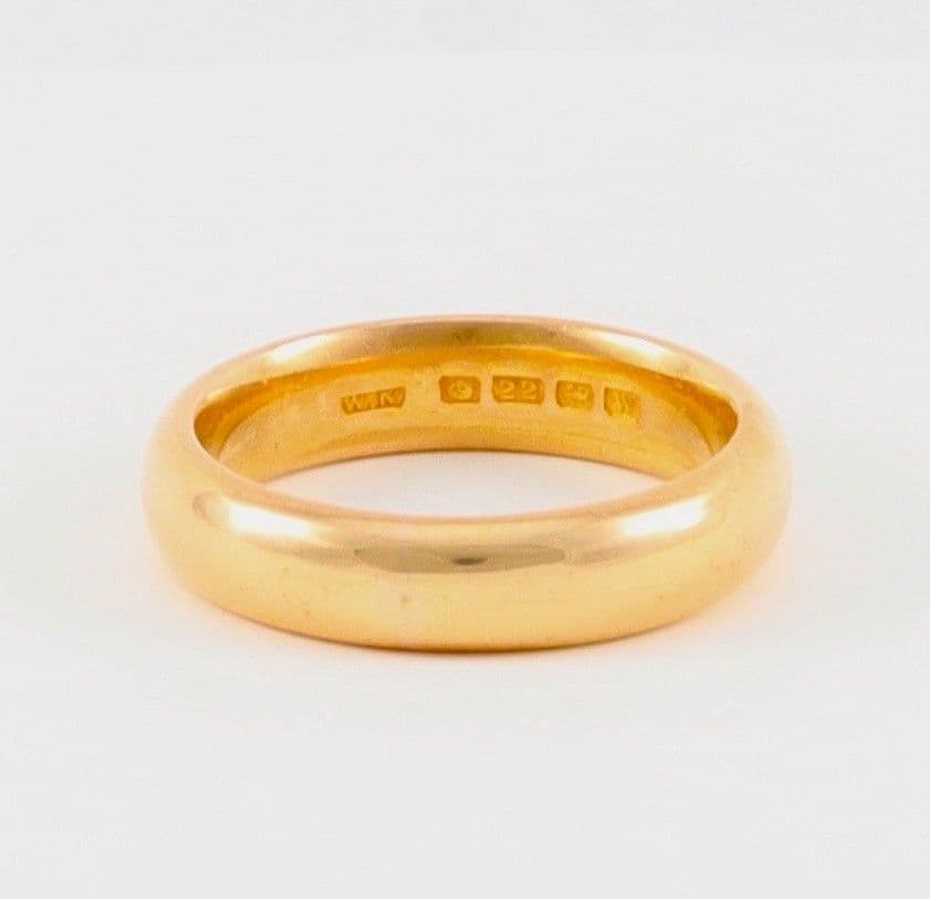 Antique Solid 22Ct Gold 9.7g  Wedding Ring / Band Ring