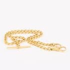 Antique Victorian 18Ct Gold 30.8g Curb Link Albert Watch Chain 14 5/8''