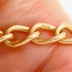 Antique Victorian 18Ct Gold 30.8g Curb Link Albert Watch Chain 14 5/8''