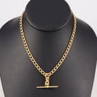 Antique Victorian 18Ct Gold 30.8g Curb Link Albert Watch Chain 14 5/8''