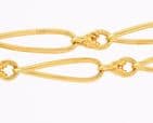 Antique Victorian 18Ct Gold 38.3g Long & Knot Link Guard Chain Necklace 46 1/2''