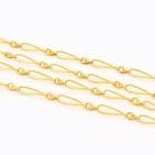 Antique Victorian 18Ct Gold 38.3g Long & Knot Link Guard Chain Necklace 46 1/2''