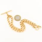 Antique Victorian 18Ct Gold 58g Curb Link Albert Watch Chain 15 3/8''