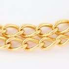 Antique Victorian 18Ct Gold 58g Curb Link Albert Watch Chain 15 3/8''