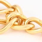 Antique Victorian 18Ct Gold 58g Curb Link Albert Watch Chain 15 3/8''