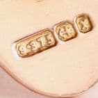 Antique Victorian 9Ct Rose Gold Engraved / Floral Patterned Oval Cufflinks 8.3g