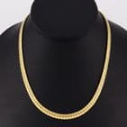 Italian 18Ct Gold 26g Cuban Link Chain Necklace and Bracelet Set