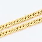 Italian 18Ct Gold 26g Cuban Link Chain Necklace and Bracelet Set
