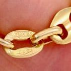 Italian 18Ct Gold 28.5g Anchor / Mariner Link Chain Necklace 23 3/4''