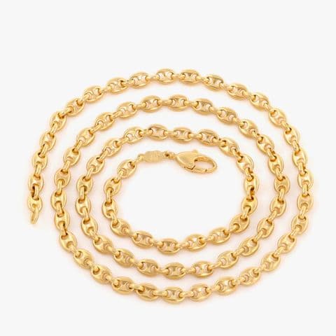 Italian 18Ct Gold 37.8g Anchor / Mariner Link Chain Necklace 24''