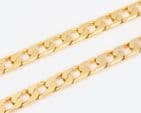 Italian 9Ct Gold 29.9g Flat Curb Link Chain Necklace 20 1/2'' by UNOAERRE