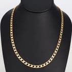 Italian 9Ct Gold 29.9g Flat Curb Link Chain Necklace 20 1/2'' by UNOAERRE
