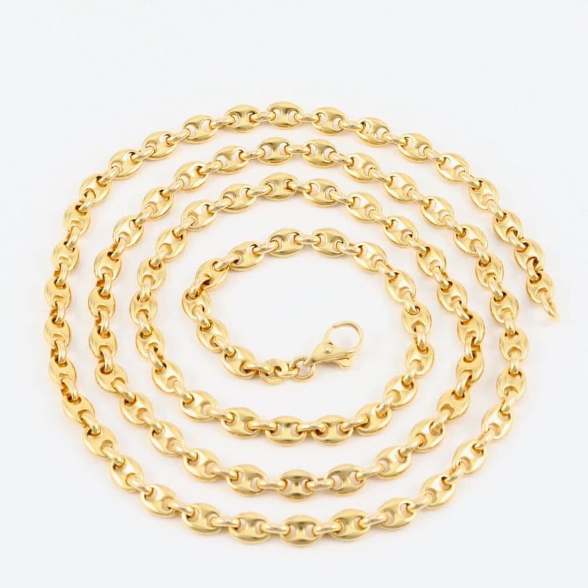 Italian 9Ct Gold 31.1g Anchor / Mariner Link Chain Necklace 28'' by UNOAERRE