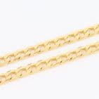 Italian 9Ct Gold 40g Flat Curb Link Chain Necklace 28'' by UNOAERRE