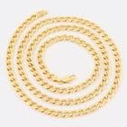 Italian 9Ct Gold 40g Flat Curb Link Chain Necklace 28'' by UNOAERRE