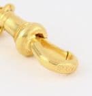 Long Antique 9Ct Yellow Gold Trombone Link Guard Chain Necklace 54''