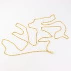 Long Antique 9Ct Yellow Gold Trombone Link Guard Chain Necklace 54''