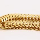 Long Antique Victorian 9Ct Gold 36.3g Snake Link Guard Chain Necklace 61''