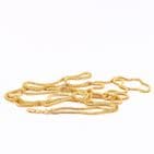 Long Antique Victorian 9Ct Gold 36.3g Snake Link Guard Chain Necklace 61''