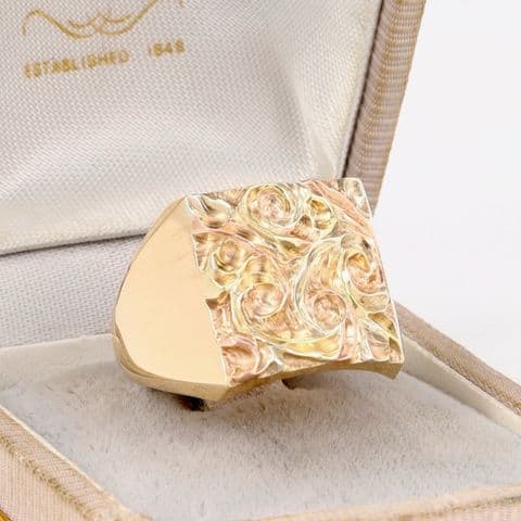 Men's Gents 9Ct Gold 14.8g Signet Intaglio Ring Size U 1/2