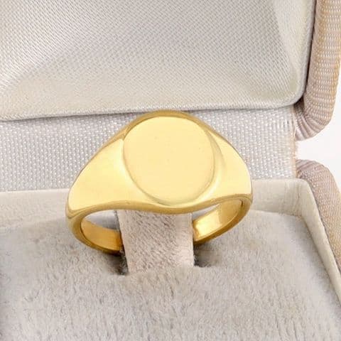 Men's Gents Solid 22Ct Gold 9.9g Signet Ring