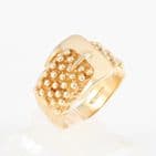Men's Gents Vintage 9Ct Gold 16.2g Keeper Ring With Buckle Design