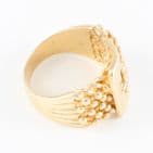 Men's Gents Vintage 9Ct Gold 16.2g Keeper Ring With Buckle Design