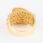 Men's Gents Vintage 9Ct Gold 16.2g Keeper Ring With Buckle Design