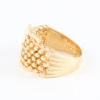 Men's Gents Vintage 9Ct Gold 16.2g Keeper Ring With Buckle Design