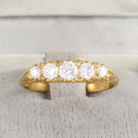 Vintage 18Ct Gold Diamond Engagement Ring 0.63 Carat
