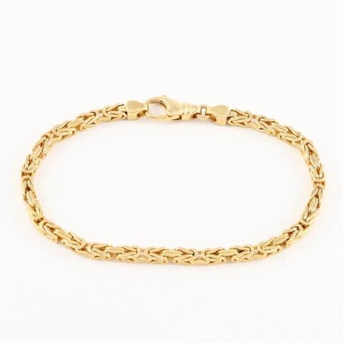 Vintage 9Ct Gold 16.7 grams Byzantine Link Bracelet 8 1/4''