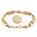 Vintage 9Ct Gold 19.7g Fancy Link Bracelet 7 1/4''